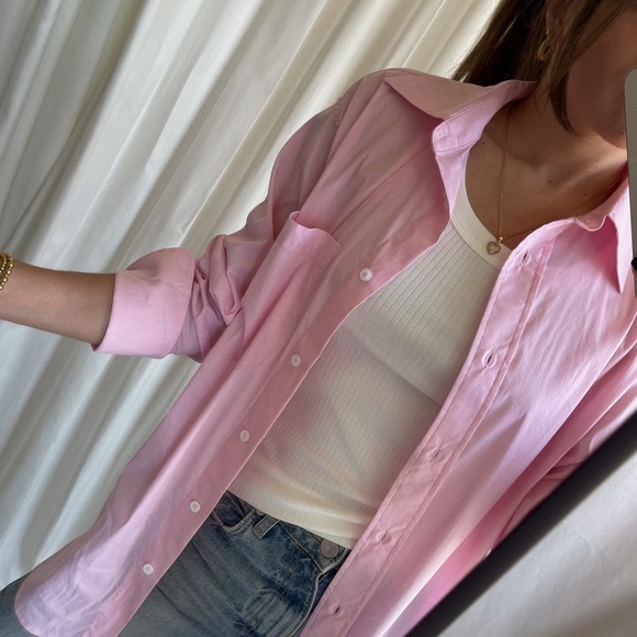 Emma Button-Down Shirt — Soft Pink - Picture 5 of 7